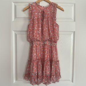 🌷The impeccable pig dress/cheetah print /coral ,gray color